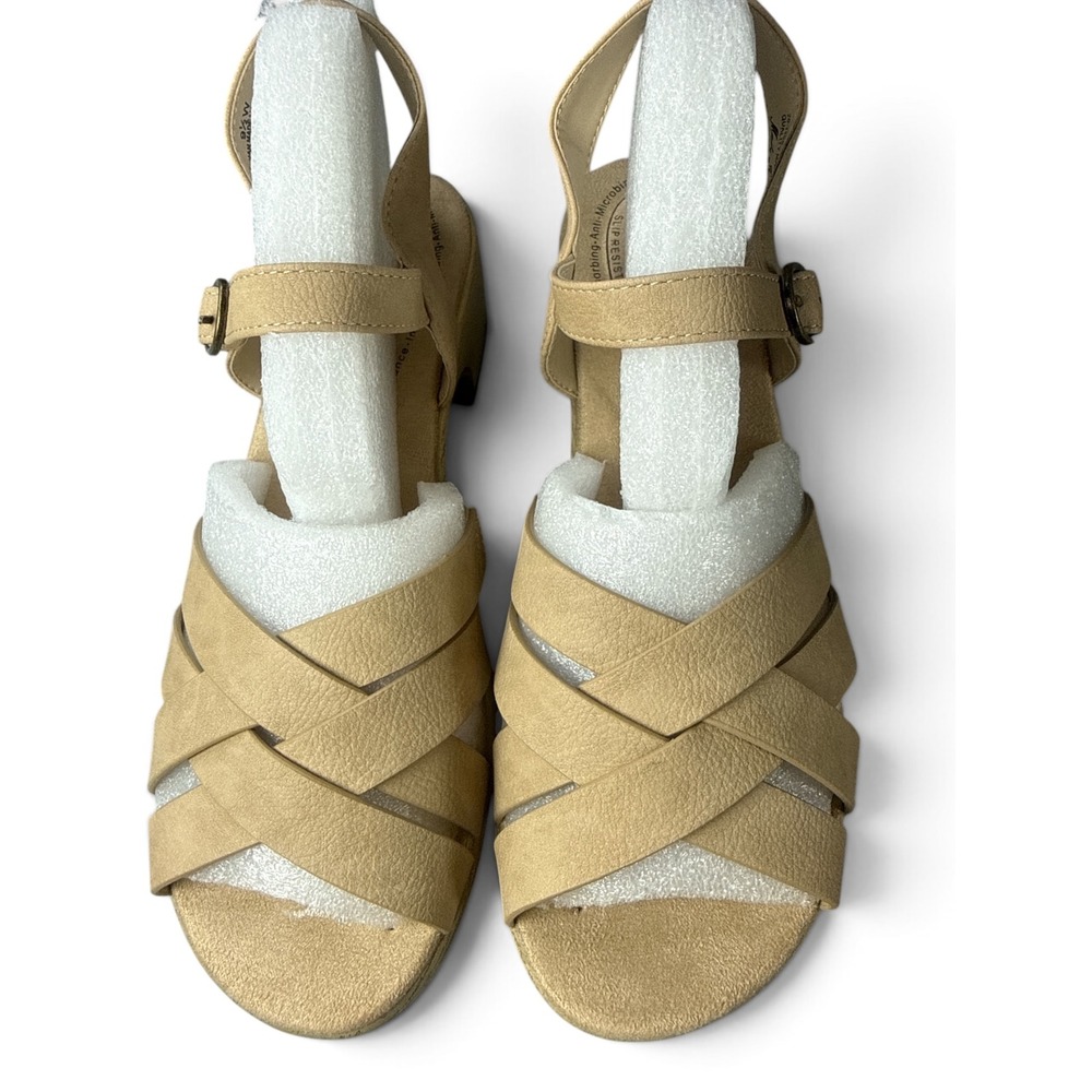Easy Works by Easy Street Women Beige Slip Resistant Comfort Sandals 9.5W 201166 - Picture 8 of 8